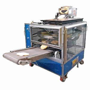 Máquina tortilladora automática para restaurante CRL-1200 con salida amplia
