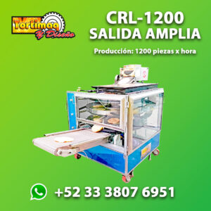 Máquina tortilladora automática para restaurante CRL-1200 con salida amplia