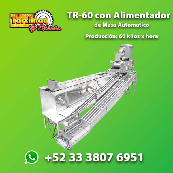 Máquina tortilladora tr-60 con alimentador automático