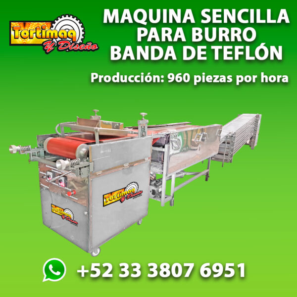 TORTILLADORA PARA BURRO DE TEFLÓN SENCILLA