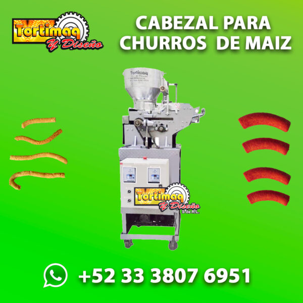 Cabezal para maquina de churritos de maíz