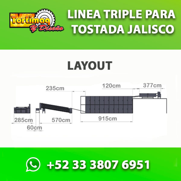 Línea triple para tostada Jalisco - Imagen 2