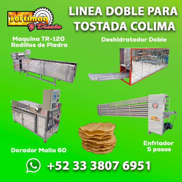 Línea doble para tostada tipo COLIMA