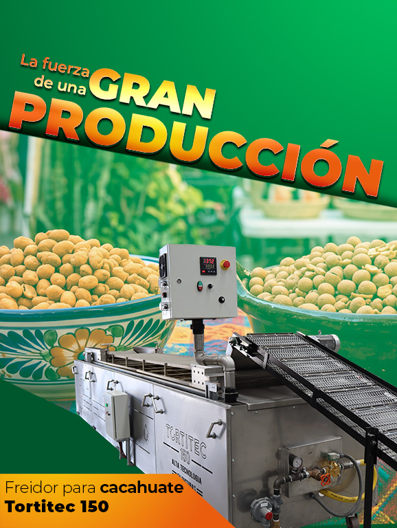 Freidora Tortitec con capacidad de 80 litros