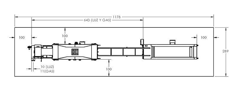 Vista lateral TT-80 línea fritura