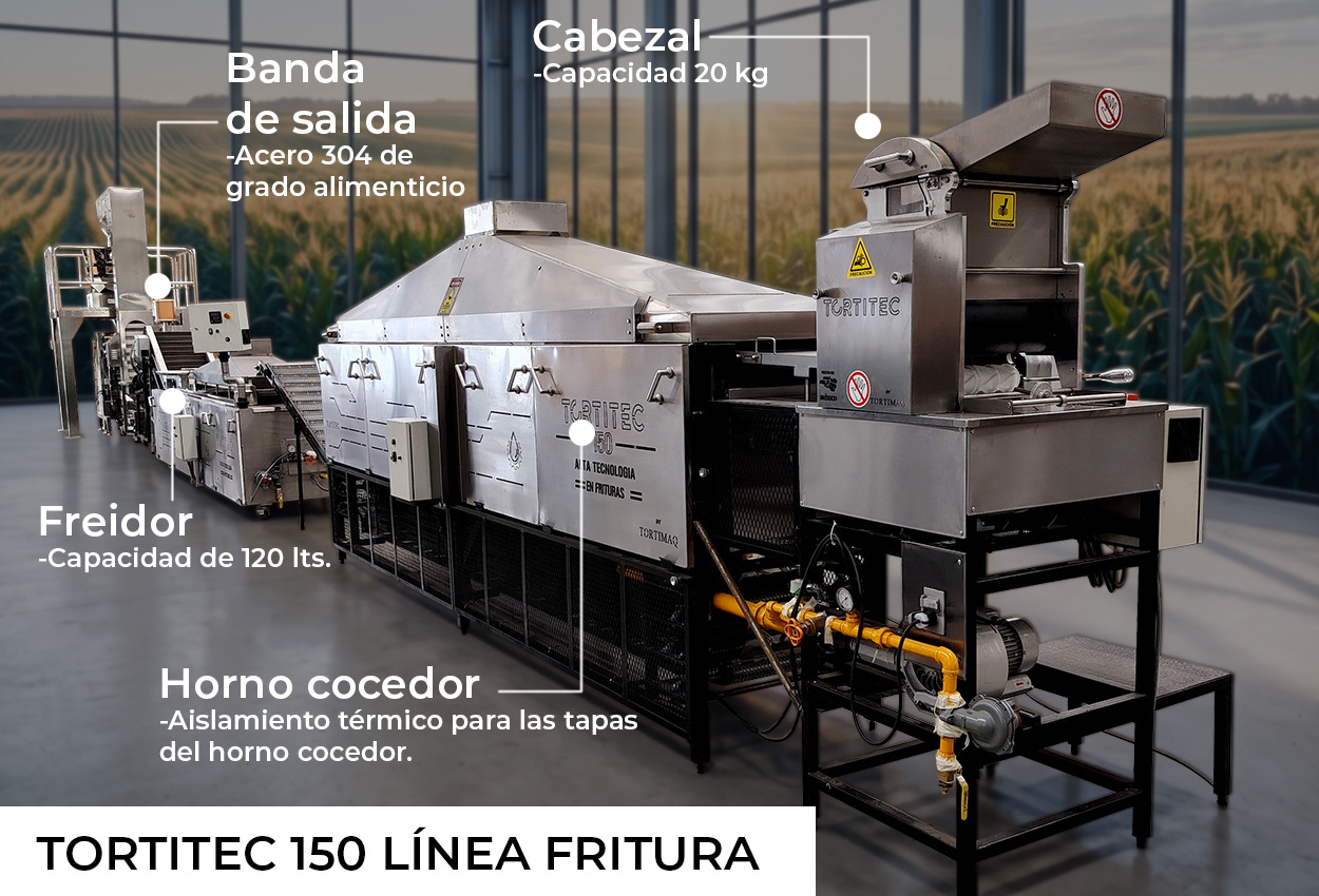 Infografía de la TT-150 línea fritura