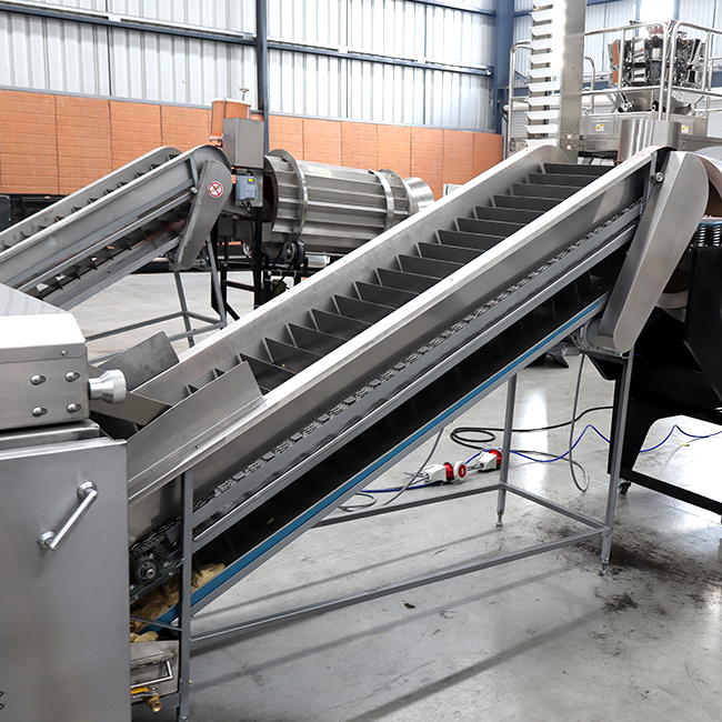 Foto de elevador de la línea Tortitec 300 fritura